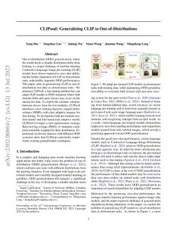 CLIPood: Generalizing CLIP to Out-of-Distributions