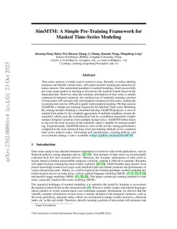 SimMTM: A Simple Pre-Training Framework for Masked Time-Series Modeling