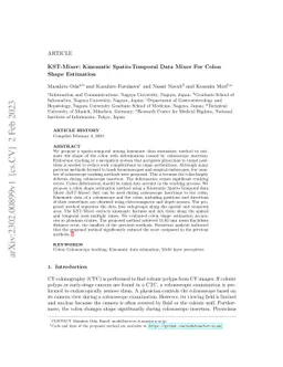KST-Mixer: Kinematic Spatio-Temporal Data Mixer For Colon Shape
  Estimation