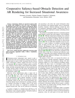 Cooperative Saliency-based Obstacle Detection and AR Rendering for
  Increased Situational Awareness