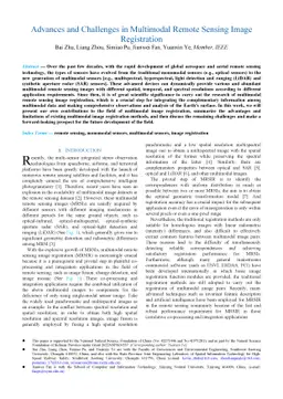 Advances and Challenges in Multimodal Remote Sensing Image Registration