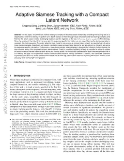 Adaptive Siamese Tracking with a Compact Latent Network