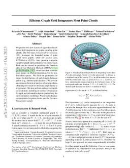 Efficient Graph Field Integrators Meet Point Clouds