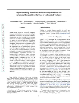 High-Probability Bounds for Stochastic Optimization and Variational
  Inequalities: the Case of Unbounded Variance