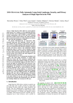 SSO-Monitor: Fully-Automatic Large-Scale Landscape, Security, and
  Privacy Analyses of Single Sign-On in the Wild