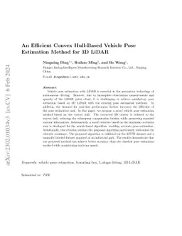 An Efficient Convex Hull-based Vehicle Pose Estimation Method for 3D
  LiDAR