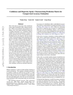 Confidence and Dispersity Speak: Characterising Prediction Matrix for
  Unsupervised Accuracy Estimation