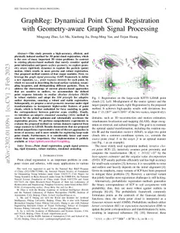 GraphReg: Dynamical Point Cloud Registration with Geometry-aware Graph
  Signal Processing