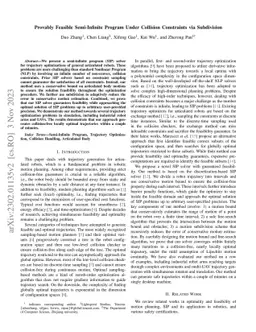Provably Robust Semi-Infinite Program Under Collision Constraints via
  Subdivision
