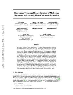 Timewarp: Transferable Acceleration of Molecular Dynamics by Learning
  Time-Coarsened Dynamics