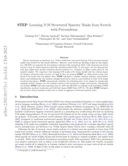 STEP: Learning N:M Structured Sparsity Masks from Scratch with
  Precondition