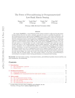 The Power of Preconditioning in Overparameterized Low-Rank Matrix Sensing