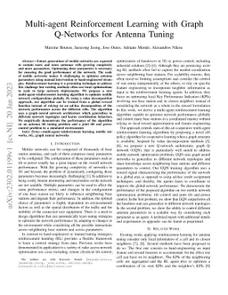 Multi-agent Reinforcement Learning with Graph Q-Networks for Antenna
  Tuning