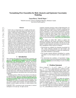 Normalizing Flow Ensembles for Rich Aleatoric and Epistemic Uncertainty
  Modeling