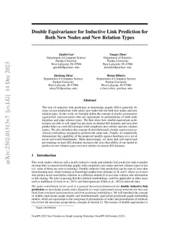Double Equivariance for Inductive Link Prediction for Both New Nodes and
  New Relation Types