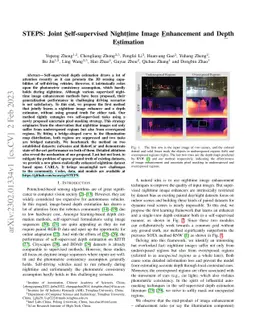 STEPS: Joint Self-supervised Nighttime Image Enhancement and Depth
  Estimation