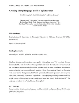 Creating a Large Language Model of a Philosopher