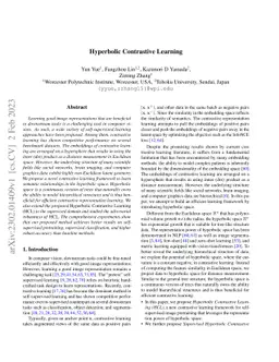 Hyperbolic Contrastive Learning