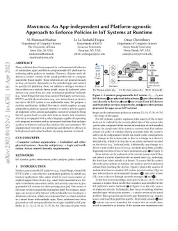 MAVERICK: An App-independent and Platform-agnostic Approach to Enforce
  Policies in IoT Systems at Runtime