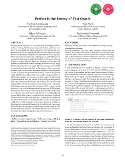 Perfect is the enemy of test oracle