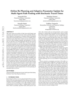 Online Re-Planning and Adaptive Parameter Update for Multi-Agent Path
  Finding with Stochastic Travel Times