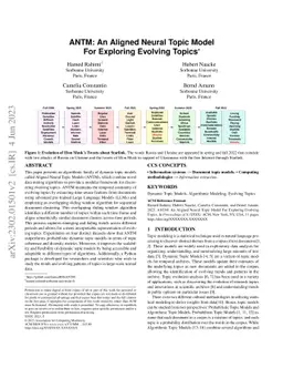 ANTM: An Aligned Neural Topic Model for Exploring Evolving Topics