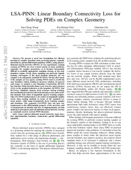 LSA-PINN: Linear Boundary Connectivity Loss for Solving PDEs on Complex
  Geometry