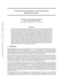 Contrastive Learning with Consistent Representations