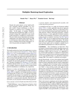 Multiplier Bootstrap-based Exploration