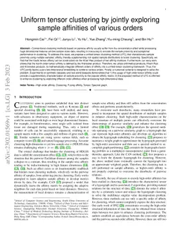 Uniform tensor clustering by jointly exploring sample affinities of
  various orders