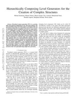 Hierarchically Composing Level Generators for the Creation of Complex
  Structures