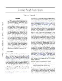 Learning to Decouple Complex Systems