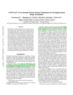 CFFT-GAN: Cross-domain Feature Fusion Transformer for Exemplar-based
  Image Translation