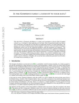 Is the Gompertz family a good fit to your data?