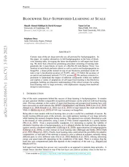 Blockwise Self-Supervised Learning at Scale