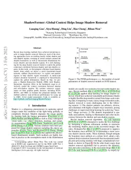 ShadowFormer: Global Context Helps Image Shadow Removal