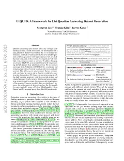 LIQUID: A Framework for List Question Answering Dataset Generation