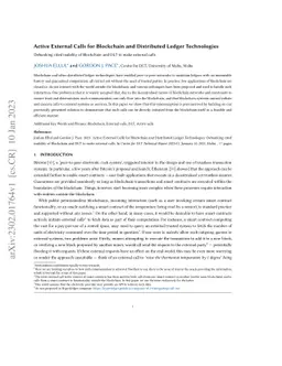 Active External Calls for Blockchain and Distributed Ledger
  Technologies: Debunking cited inability of Blockchain and DLT to make
  external calls