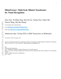 DilateFormer: Multi-Scale Dilated Transformer for Visual Recognition