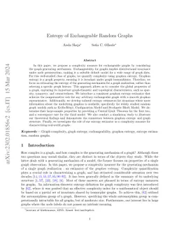 Entropy of Exchangeable Random Graphs