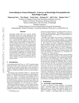 Generalizing to Unseen Elements: A Survey on Knowledge Extrapolation for
  Knowledge Graphs