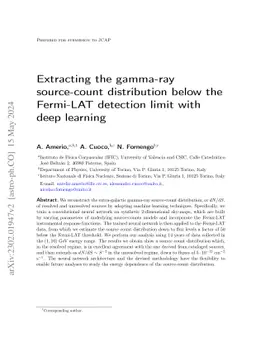 Extracting the gamma-ray source-count distribution below the Fermi-LAT
  detection limit with deep learning