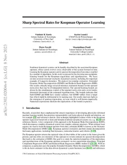 Sharp Spectral Rates for Koopman Operator Learning