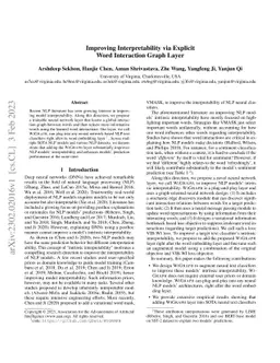 Improving Interpretability via Explicit Word Interaction Graph Layer