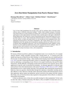 Zero-Shot Robot Manipulation from Passive Human Videos