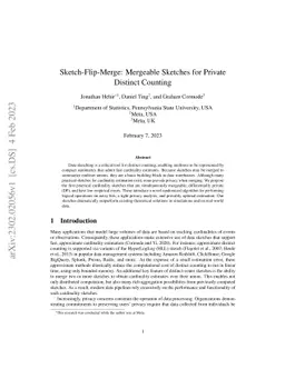 Sketch-Flip-Merge: Mergeable Sketches for Private Distinct Counting