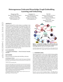 Heterogeneous Federated Knowledge Graph Embedding Learning and
  Unlearning