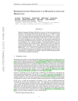 Representation Deficiency in Masked Language Modeling