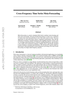 Cross-Frequency Time Series Meta-Forecasting