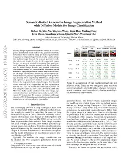 Semantic-Guided Generative Image Augmentation Method with Diffusion
  Models for Image Classification